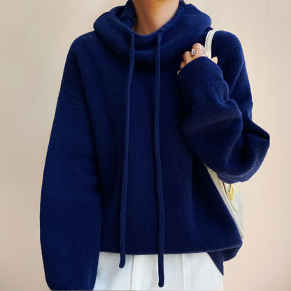 Maglione a Collo Alto da Donna con Maniche Lunghe e Vestibilità Slim