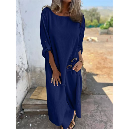 Completo Estivo da Donna Due Pezzi con Abito e Pantaloni a Vestibilità Ampia