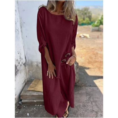 Completo Estivo da Donna Due Pezzi con Abito e Pantaloni a Vestibilità Ampia