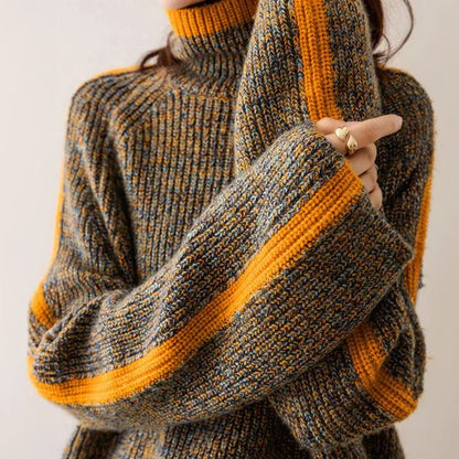 Maglione Dolcevita da Donna in Maglia Morbida con Vestibilità Comoda