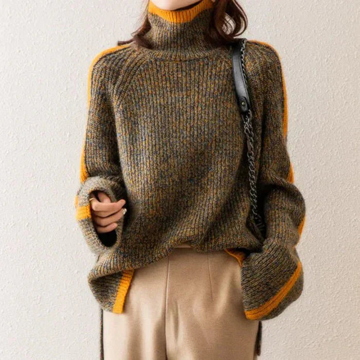 Maglione Dolcevita da Donna in Maglia Morbida con Vestibilità Comoda